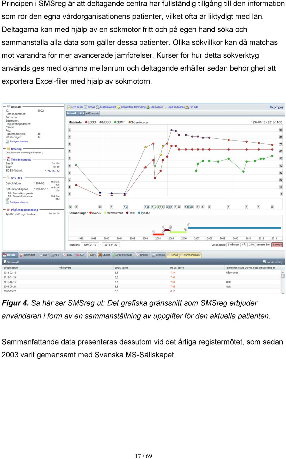 Kurser för hur detta sökverktyg används ges med ojämna mellanrum och deltagande erhåller sedan behörighet att exportera Excel-filer med hjälp av sökmotorn. Figur 4.