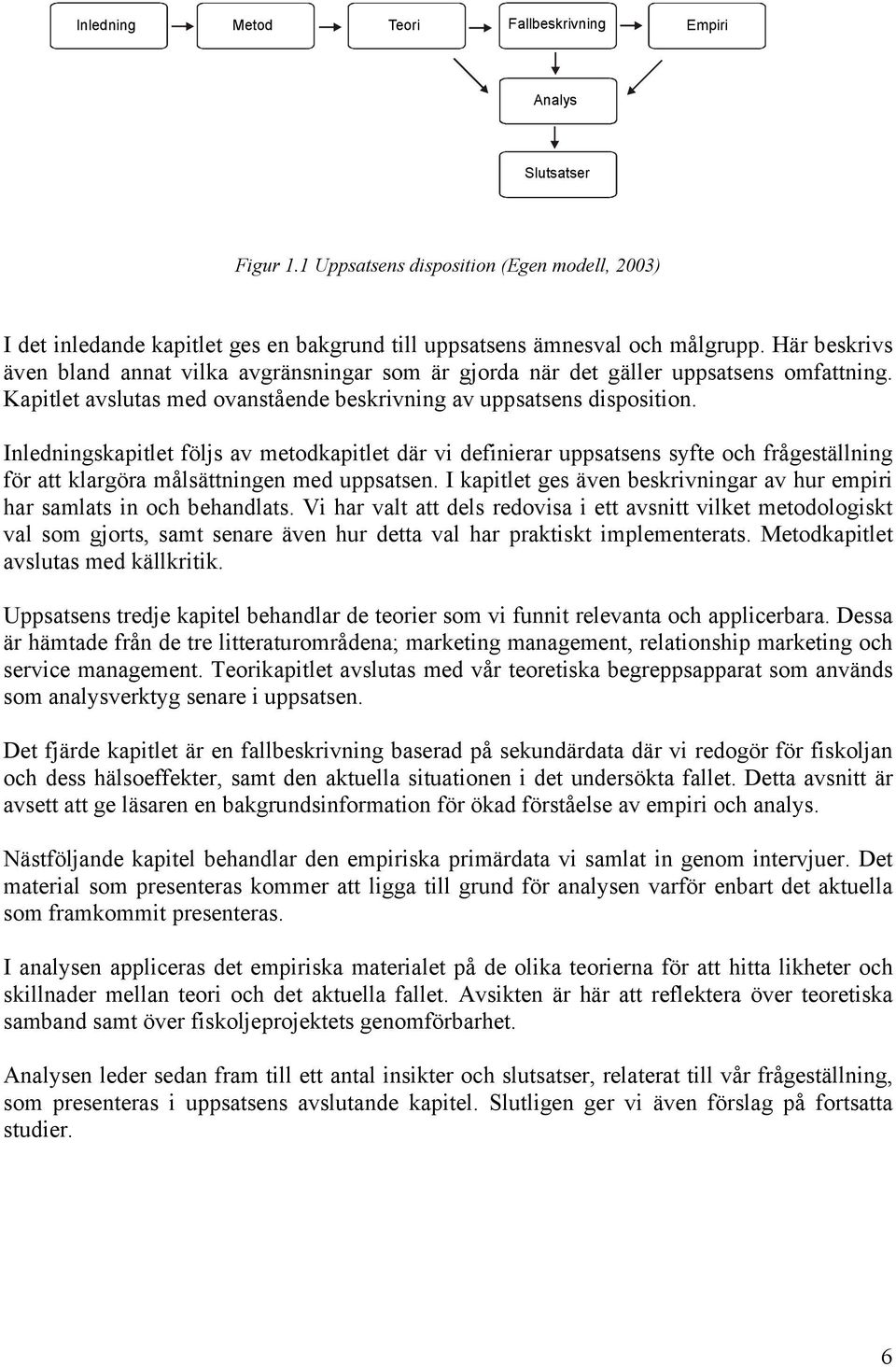 Inledningskapitlet följs av metodkapitlet där vi definierar uppsatsens syfte och frågeställning för att klargöra målsättningen med uppsatsen.