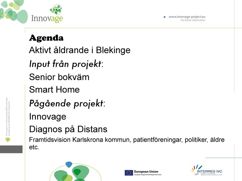 projekt: Innovage Diagnos på Distans