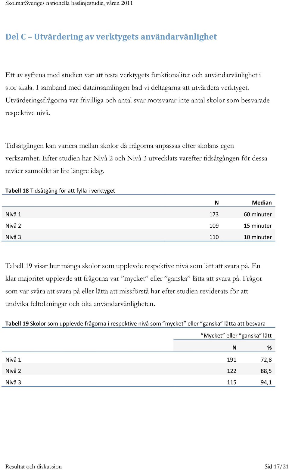 Tidsåtgången kan variera mellan skolor då frågorna anpassas efter skolans egen verksamhet.