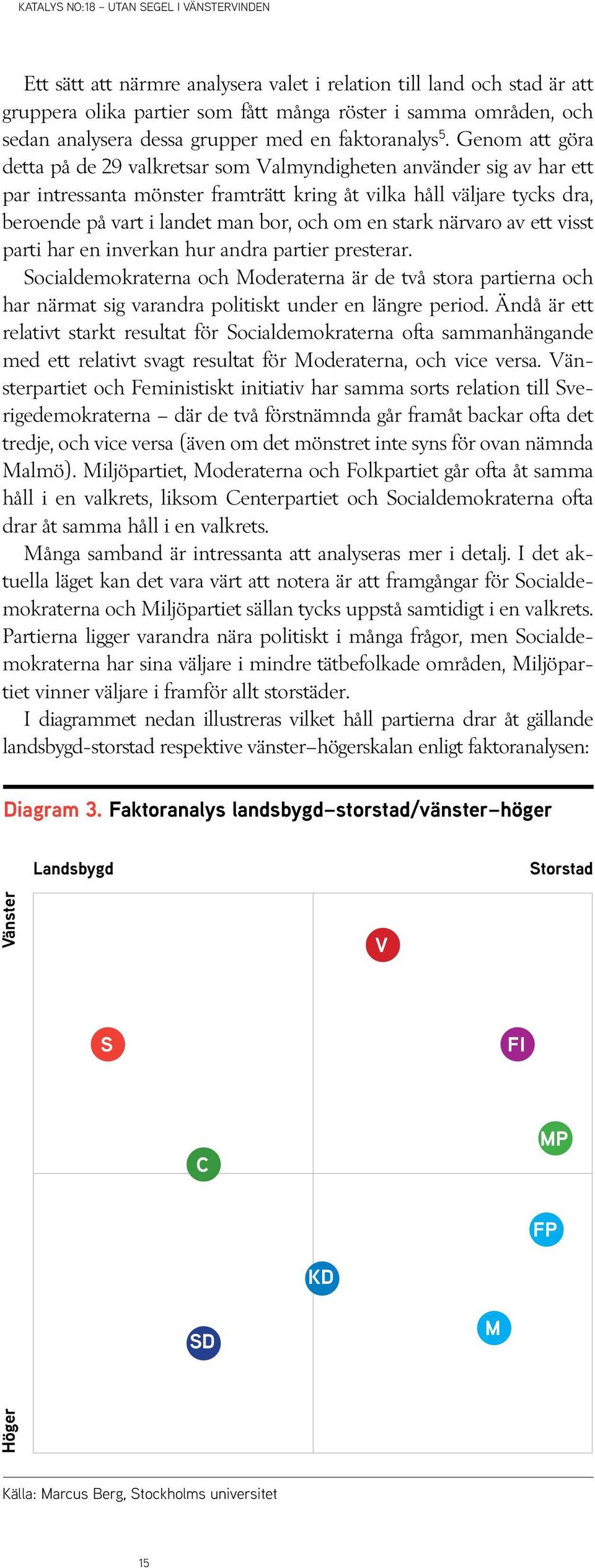 en stark närvaro av ett visst parti har en inverkan hur andra partier presterar.