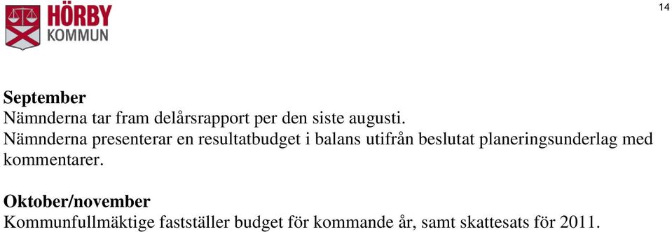 Nämnderna presenterar en resultatbudget i balans utifrån beslutat