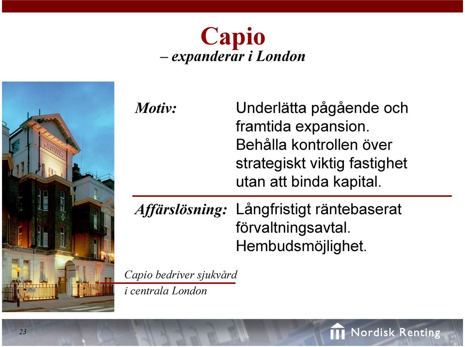 Behålla kontrollen över strategiskt viktig fastighet utan att binda