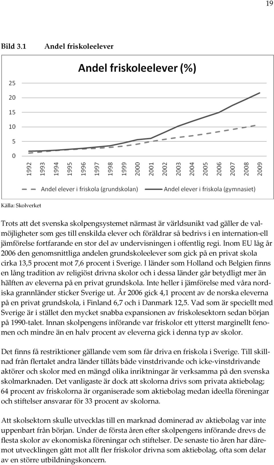 internation-ell jämförelse fortfarande en stor del av undervisningen i offentlig regi.