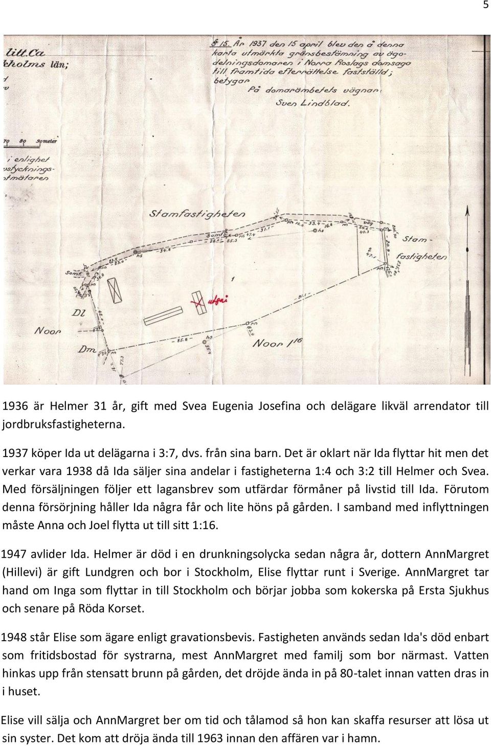 Med försäljningen följer ett lagansbrev som utfärdar förmåner på livstid till Ida. Förutom denna försörjning håller Ida några får och lite höns på gården.