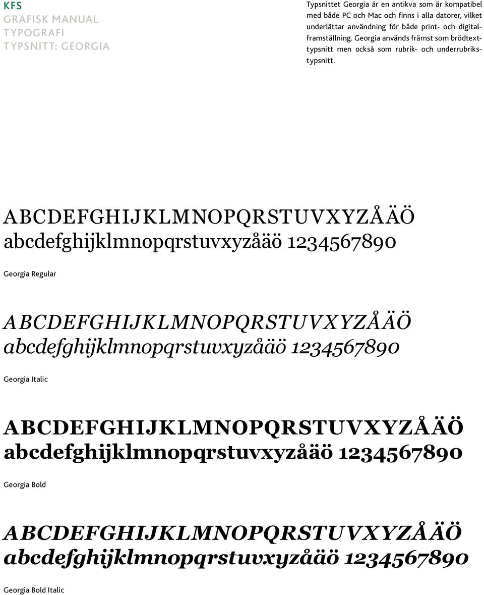 ABCDEFGHIJKLMNOPQRSTUVXYZÅÄÖ abcdefghijklmnopqrstuvxyzåäö 1234567890 Georgia Regular ABCDEFGHIJKLMNOPQRSTUVXYZÅÄÖ abcdefghijklmnopqrstuvxyzåäö 1234567890