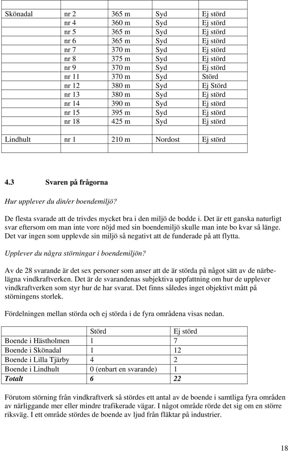 3 Svaren på frågorna Hur upplever du din/er boendemiljö? De flesta svarade att de trivdes mycket bra i den miljö de bodde i.