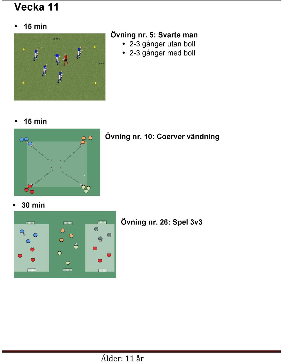 2-3 gånger med boll Övning nr.