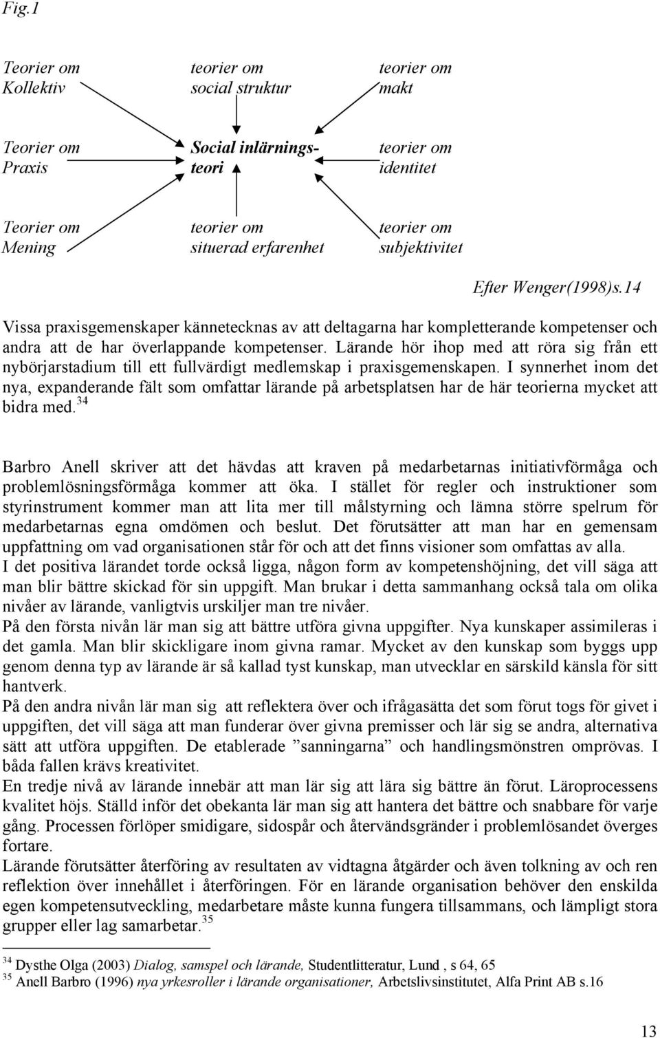 Lärande hör ihop med att röra sig från ett nybörjarstadium till ett fullvärdigt medlemskap i praxisgemenskapen.