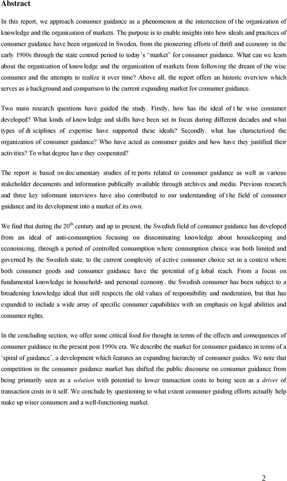 state centred period to today s market for consumer guidance.