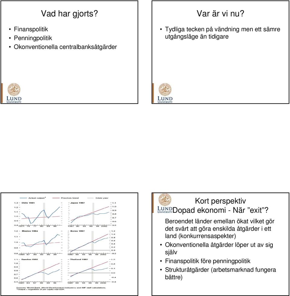 Beroendet länder emellan ökat vilket gör det svårt att göra enskilda åtgärder i ett land (konkurrensaspekter)