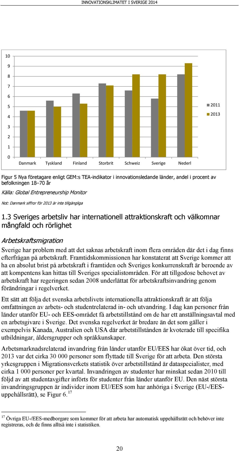 3 Sveriges arbetsliv har internationell attraktionskraft och välkomnar mångfald och rörlighet Arbetskraftsmigration Sverige har problem med att det saknas arbetskraft inom flera områden där det i dag