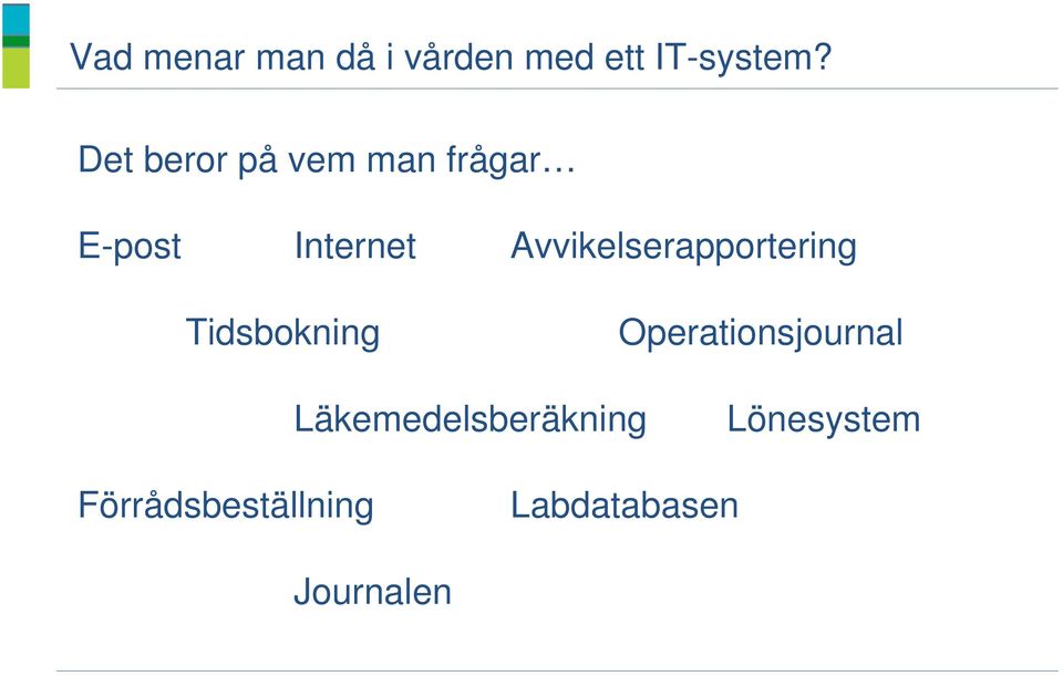 Avvikelserapportering Tidsbokning Operationsjournal