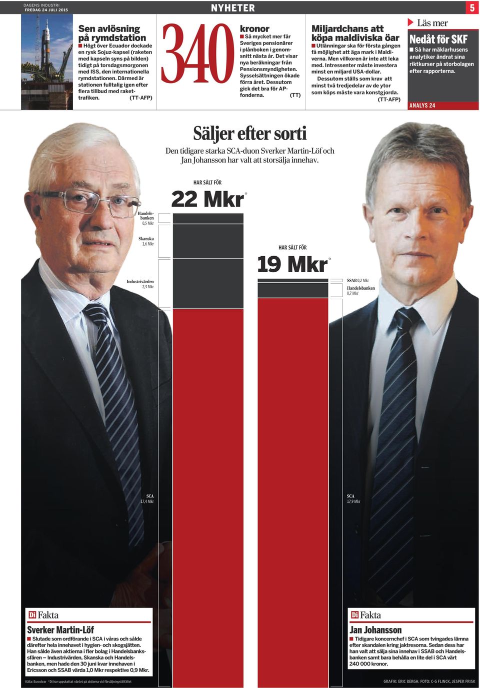 (TT-AFP) NYHETER kronor n Så mycket mer får Sveriges pensionärer i plånboken i genomsnitt nästa år. Det visar nya beräkningar från Pensionsmyndigheten. Sysselsättningen ökade förra året.