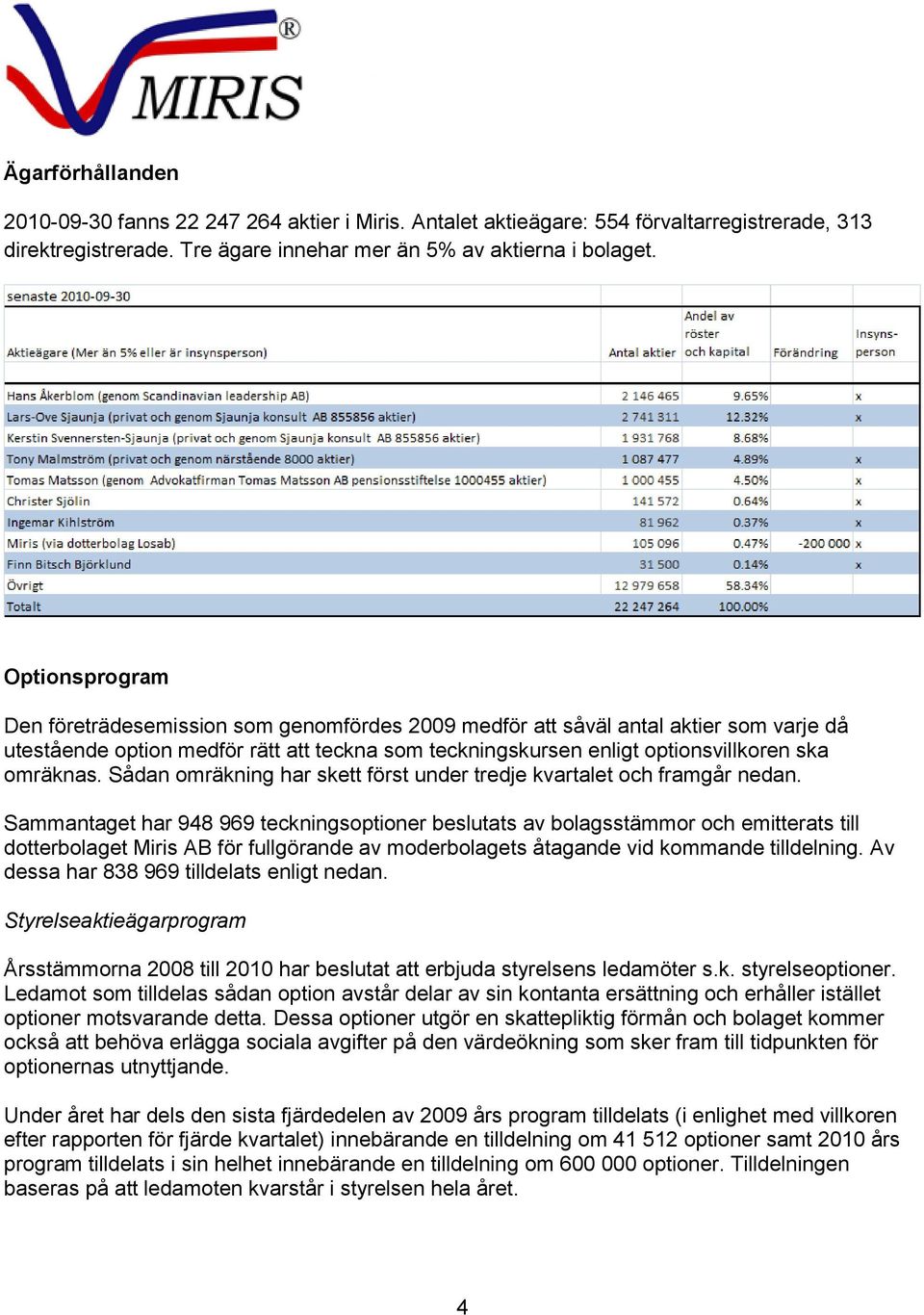 Sådan omräkning har skett först under tredje kvartalet och framgår nedan.