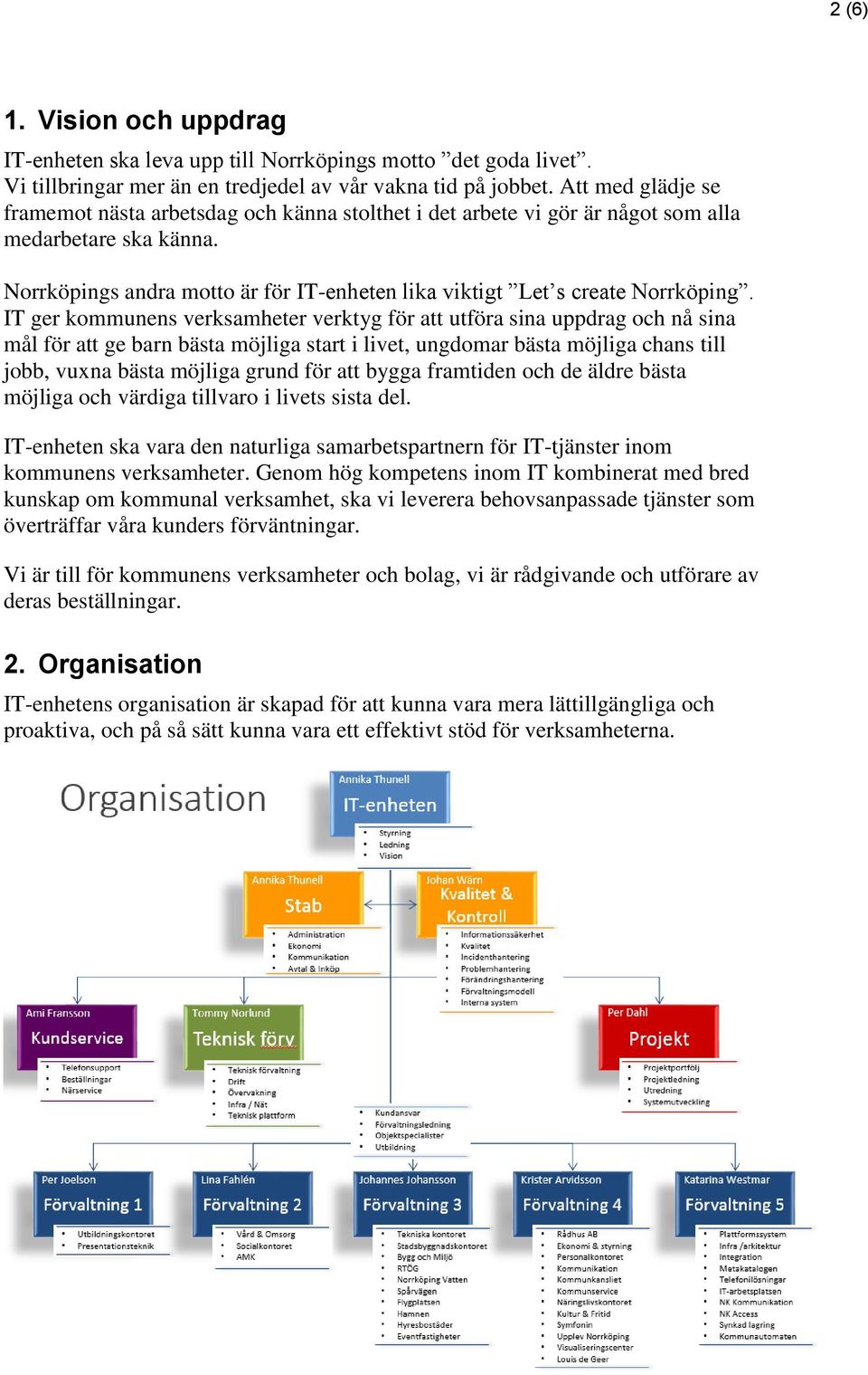 Norrköpings andra motto är för IT-enheten lika viktigt Let s create Norrköping.