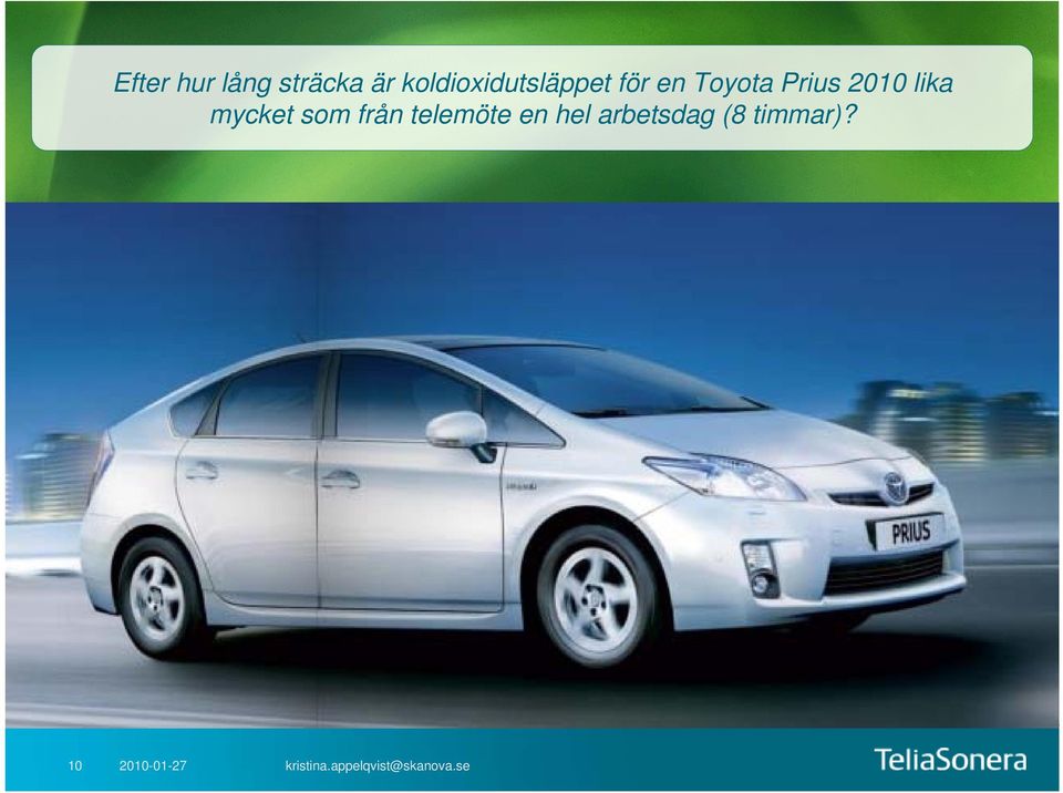 Prius 2010 lika mycket som från