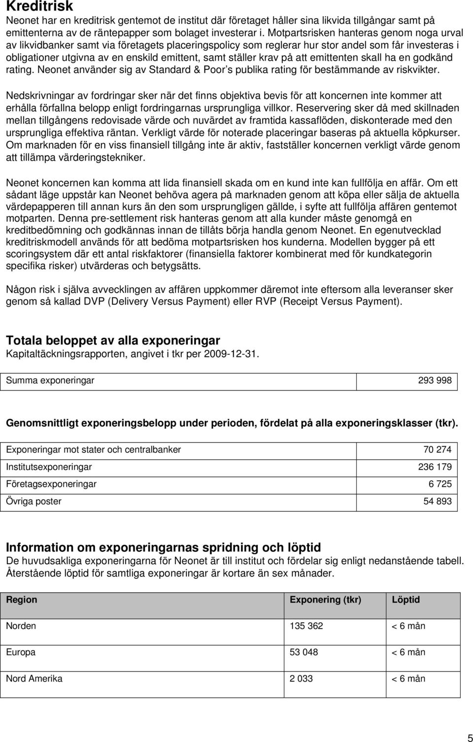 ställer krav på att emittenten skall ha en godkänd rating. Neonet använder sig av Standard & Poor s publika rating för bestämmande av riskvikter.