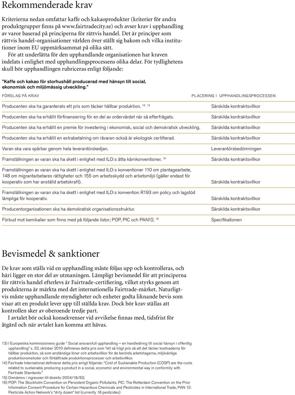 Det är principer som rättvis handel-organisationer världen över ställt sig bakom och vilka institutioner inom EU uppmärksammat på olika sätt.