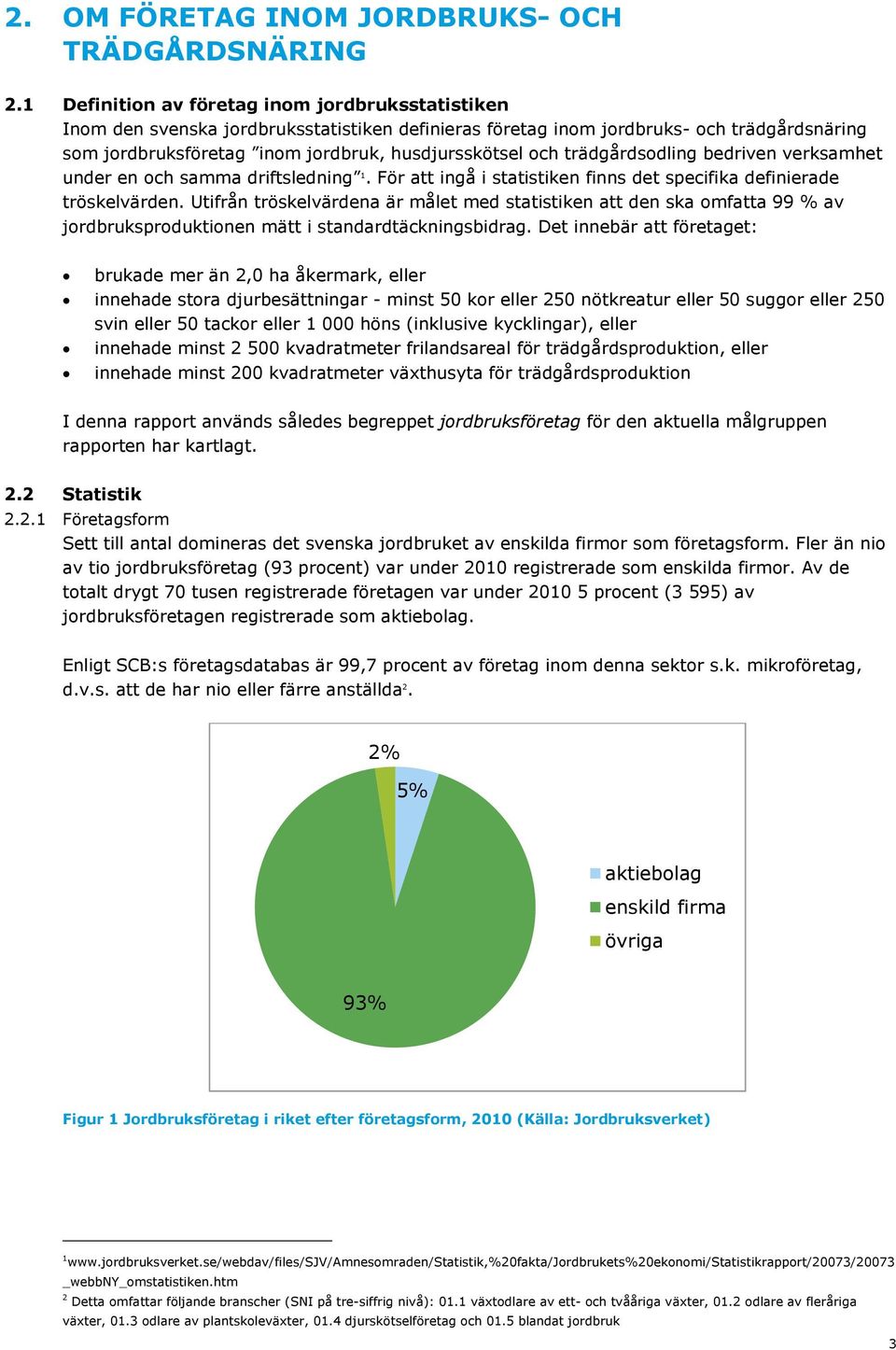 trädgårdsodling bedriven verksamhet under en och samma driftsledning 1. För att ingå i statistiken finns det specifika definierade tröskelvärden.