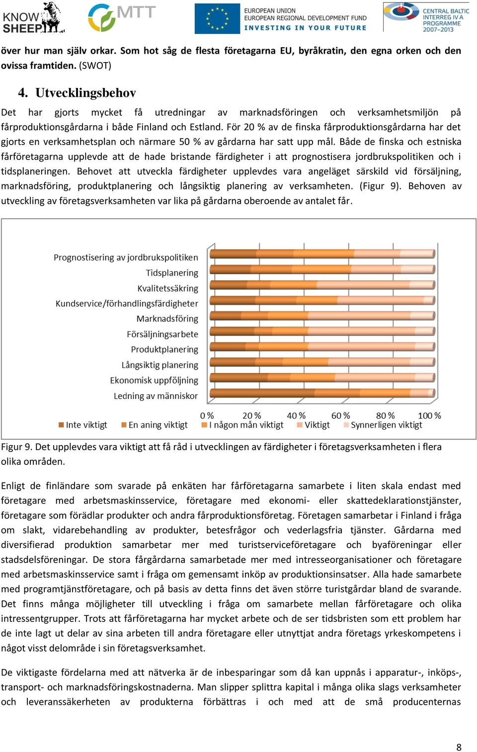 För 20 % av de finska fårproduktionsgårdarna har det gjorts en verksamhetsplan och närmare 50 % av gårdarna har satt upp mål.