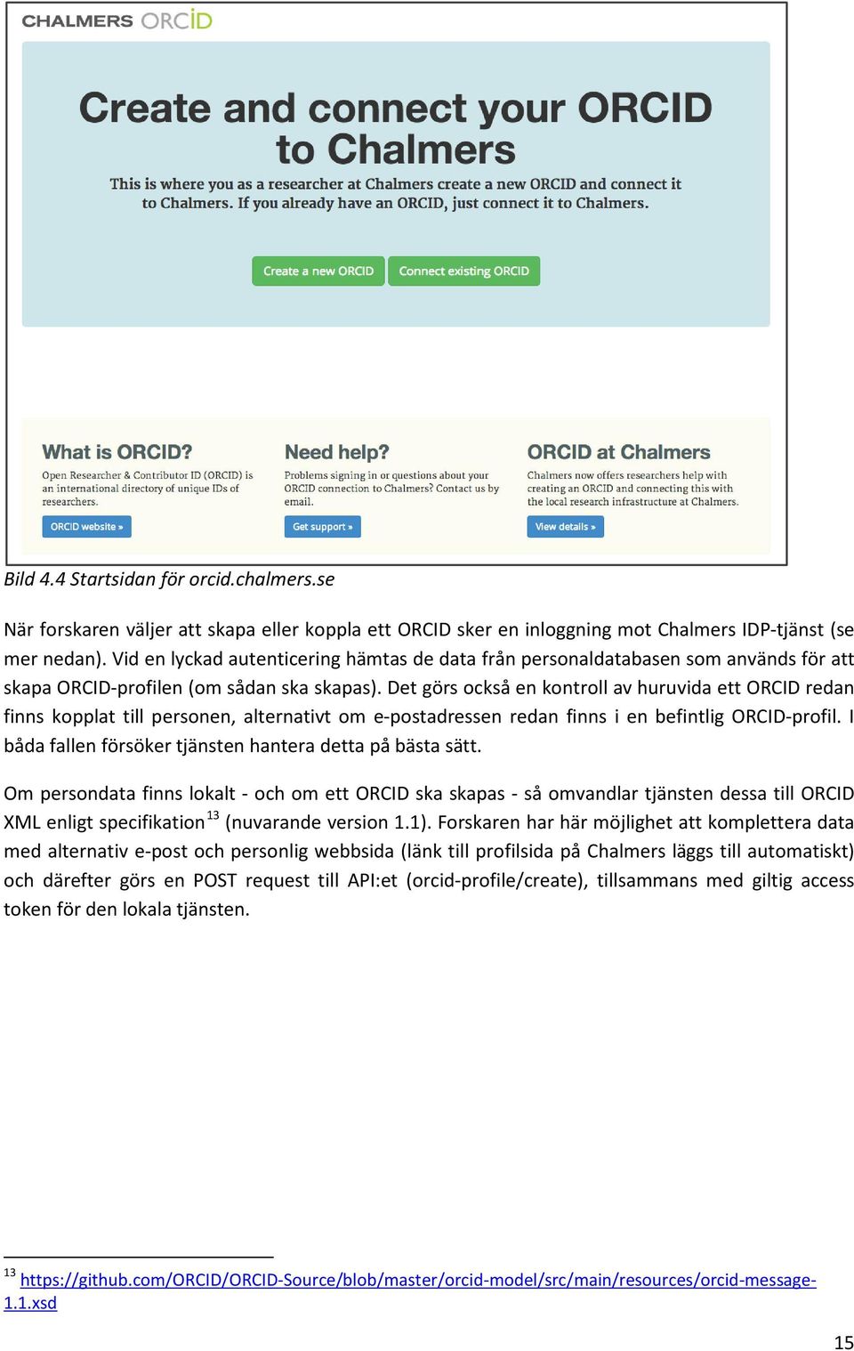 Det görs också en kontroll av huruvida ett ORCID redan finns kopplat till personen, alternativt om e-postadressen redan finns i en befintlig ORCID-profil.