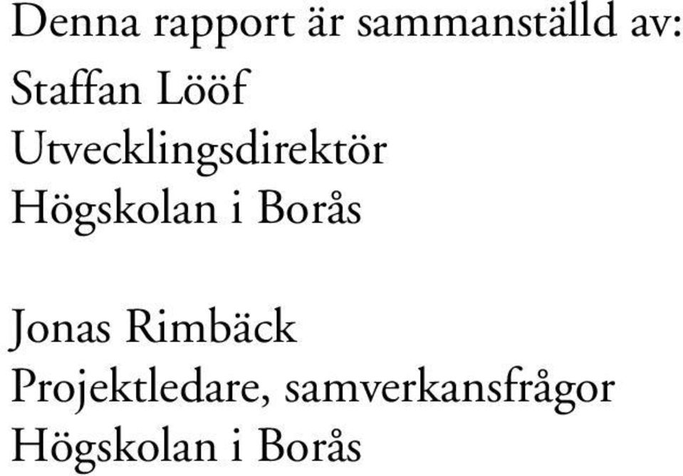 Högskolan i Borås Jonas Rimbäck