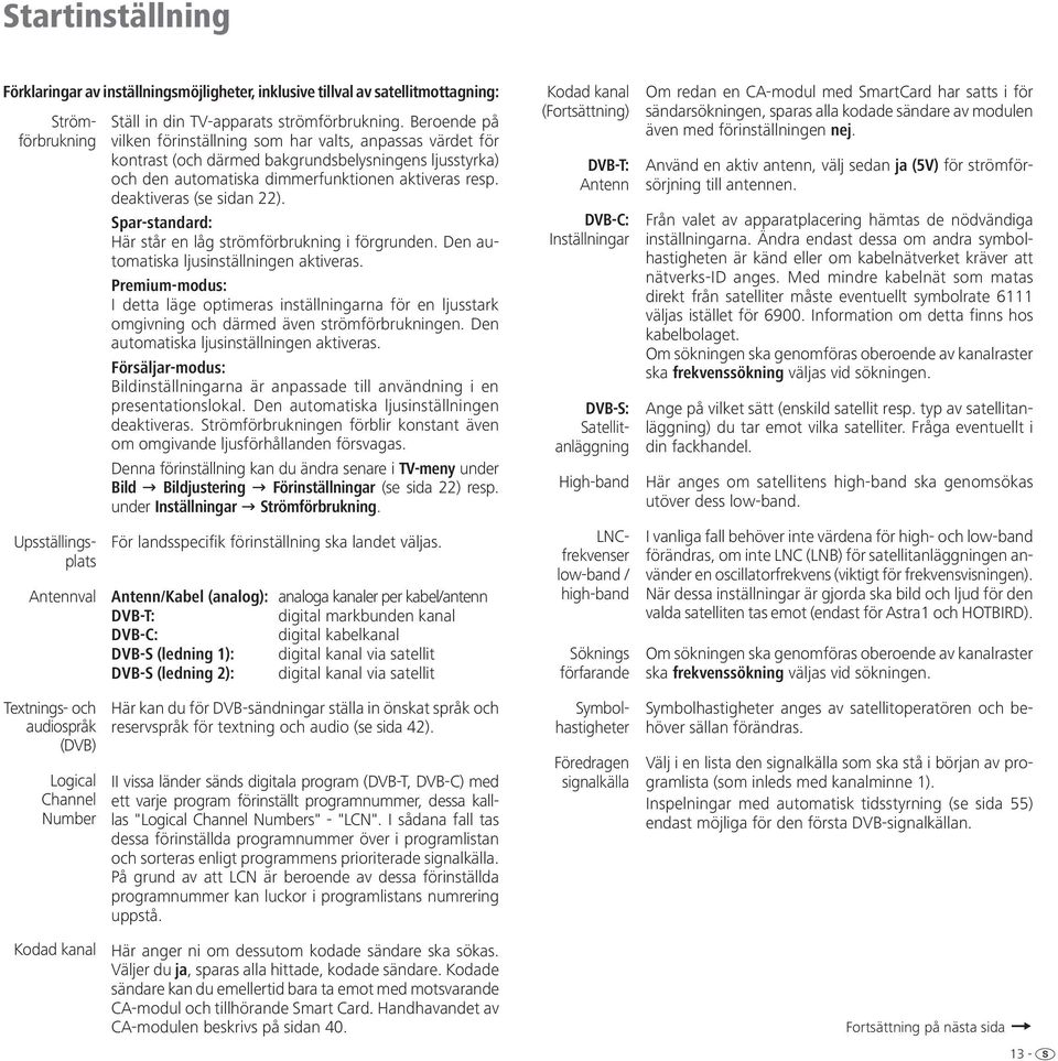 Beroende på vilken förinställning som har valts, anpassas värdet för kontrast (och därmed bakgrundsbelysningens ljusstyrka) och den automatiska dimmerfunktionen aktiveras resp.