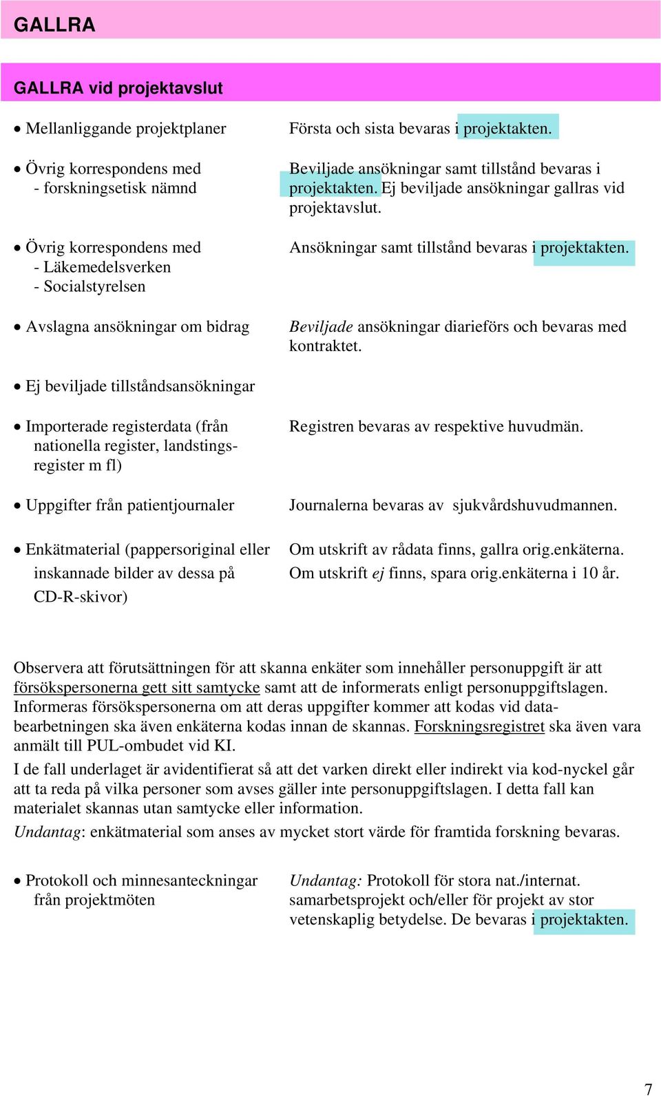 Övrig korrespondens med - Läkemedelsverken - Socialstyrelsen Avslagna ansökningar om bidrag Ansökningar samt tillstånd bevaras i projektakten.