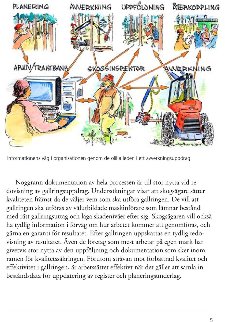 De vill att gallringen ska utföras av välutbildade maskinförare som lämnar bestånd med rätt gallringsuttag och låga skadenivåer efter sig.