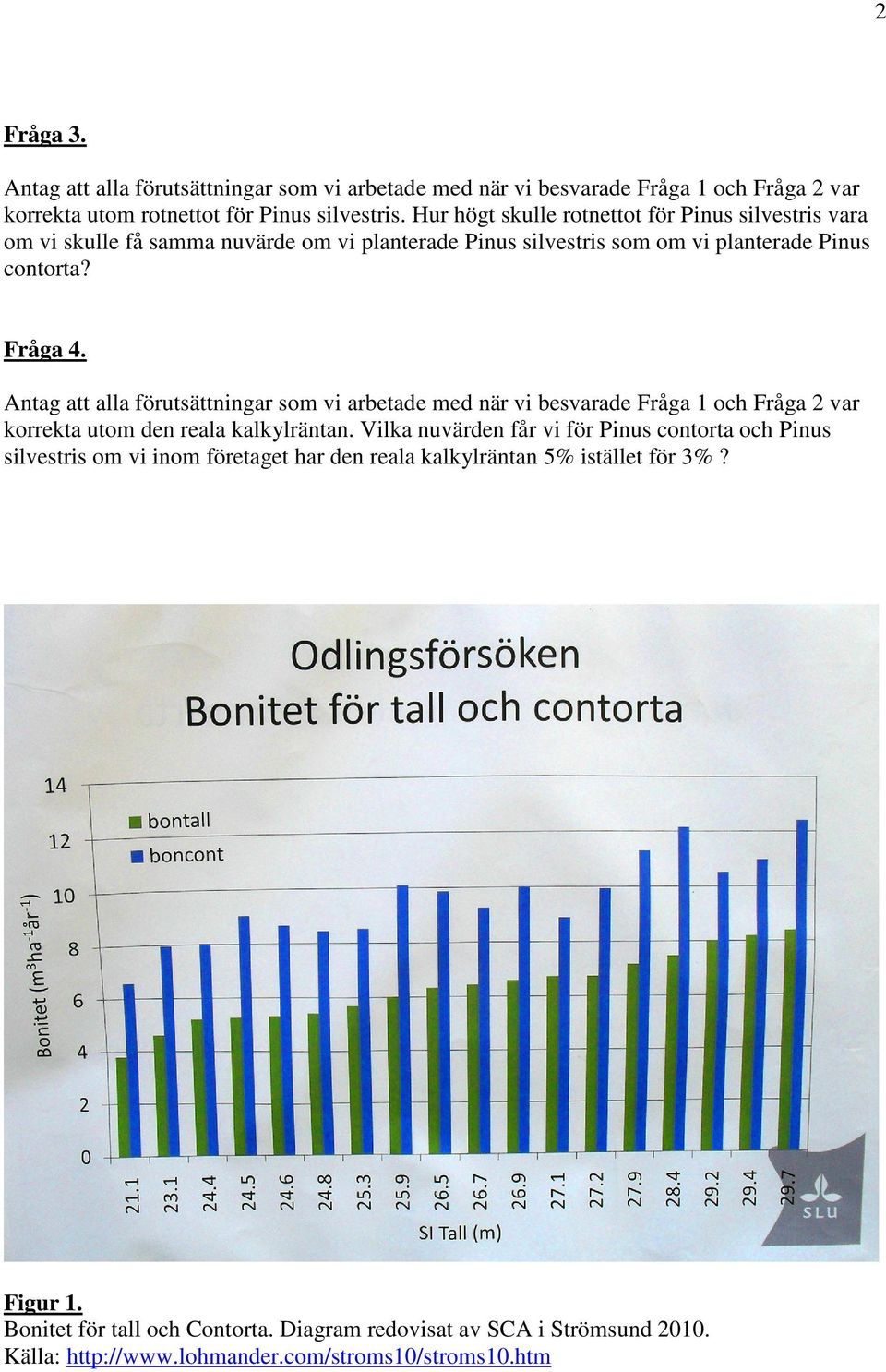 Antag att alla förutsättningar som vi arbetade med när vi besvarade Fråga 1 och Fråga 2 var korrekta utom den reala kalkylräntan.