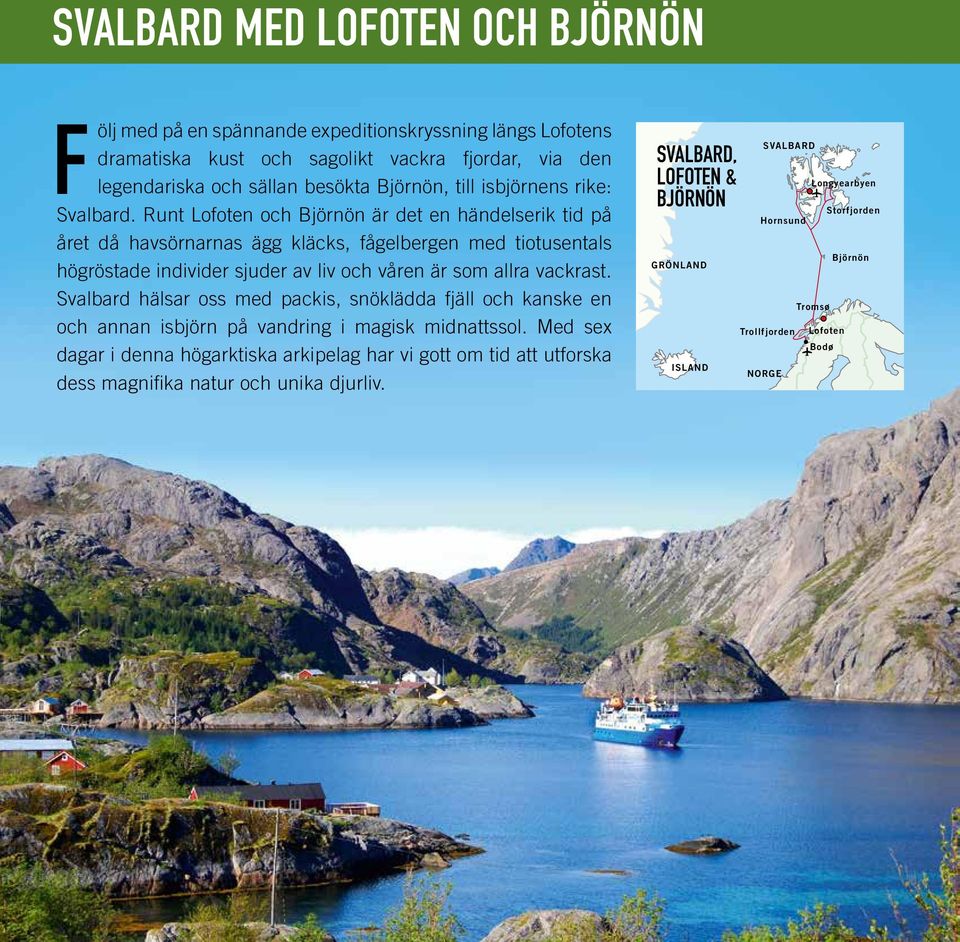 Runt Lofoten och Björnön är det en händelserik tid på året då havsörnarnas ägg kläcks, fågelbergen med tiotusentals högröstade individer sjuder av liv och våren är som allra vackrast.