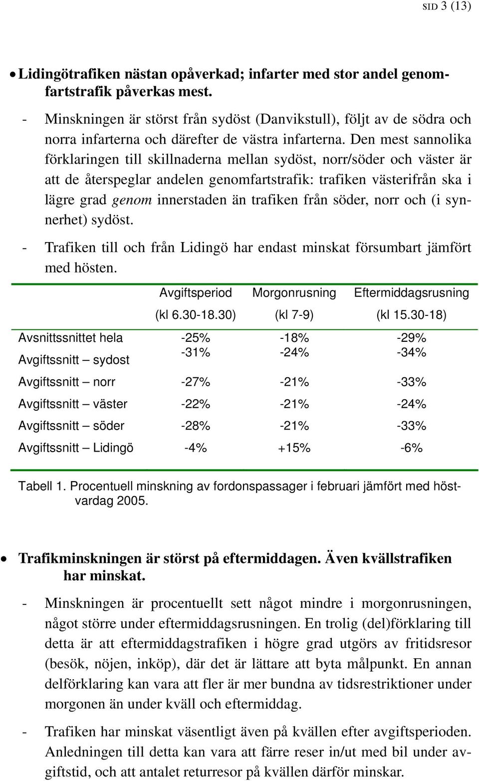 Den mest sannolika förklaringen till skillnaderna mellan sydöst, norr/söder och väster är att de återspeglar andelen genomfartstrafik: trafiken västerifrån ska i lägre grad genom innerstaden än