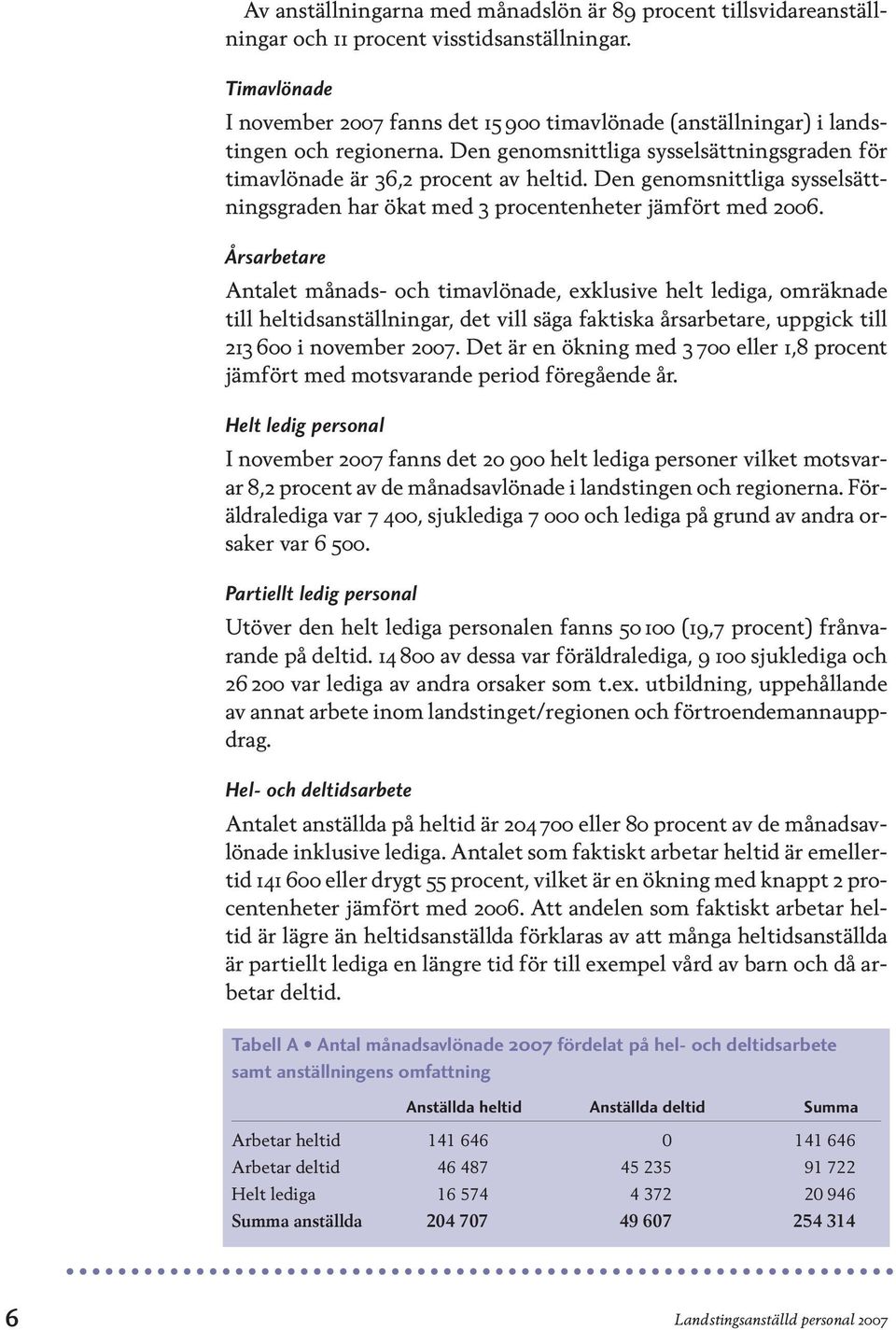 Den genomsnittliga sysselsättningsgraden har ökat med 3 procentenheter jämfört med 2006.