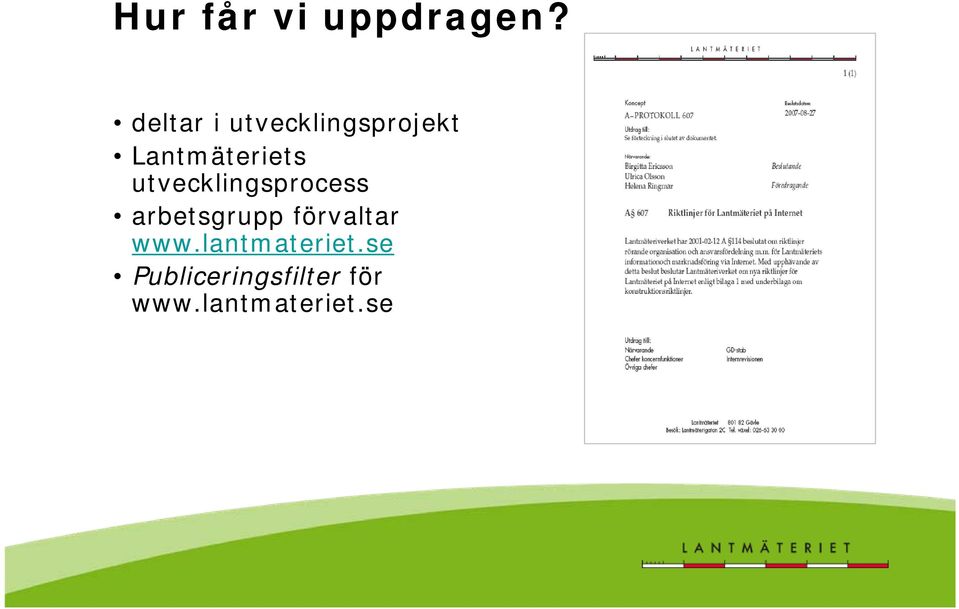 utvecklingsprocess arbetsgrupp förvaltar