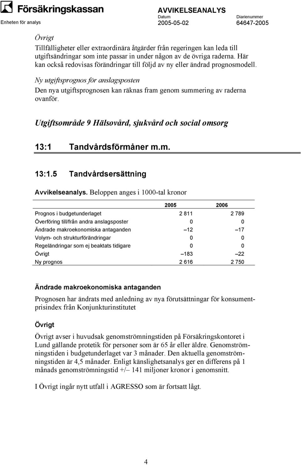 Utgiftsområde 9 Hälsovård, sjukvård och social omsorg 13:1 