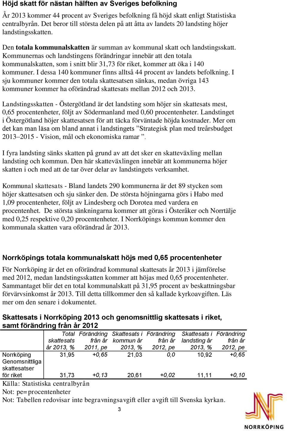 Kommunernas och landstingens förändringar innebär att den totala kommunalskatten, som i snitt blir 31,73 för riket, kommer att öka i 140 kommuner.