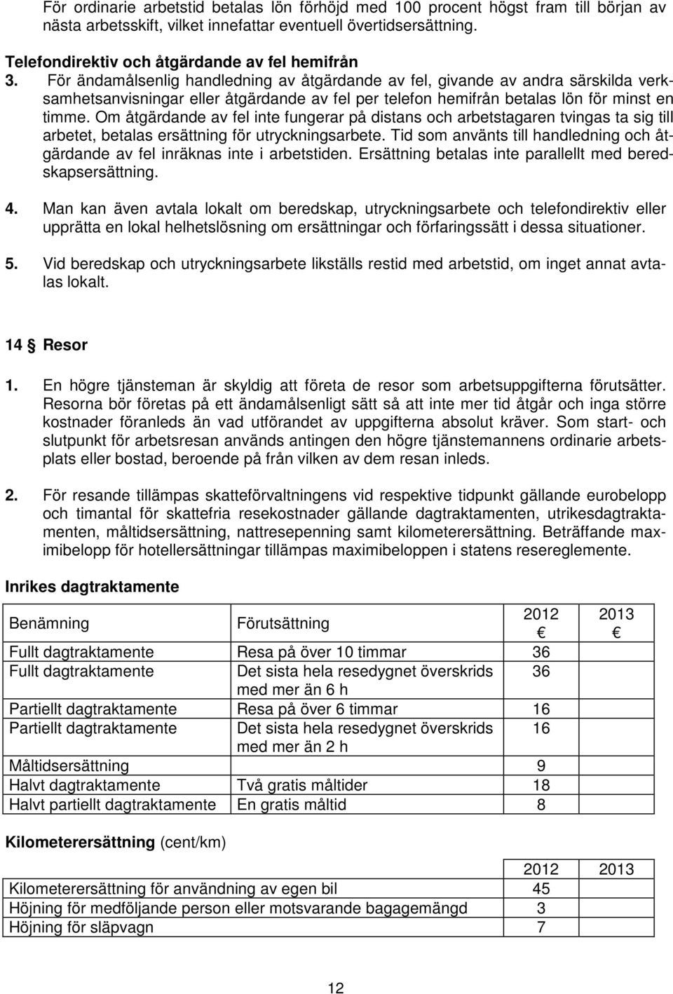 För ändamålsenlig handledning av åtgärdande av fel, givande av andra särskilda verksamhetsanvisningar eller åtgärdande av fel per telefon hemifrån betalas lön för minst en timme.