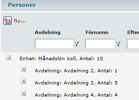 Genomgående allmänna förändringar Valen i Snabbmenyerna är lika vid samma typ av listor. Vilka snabbval som presenteras beror på inloggad användares behörighet.