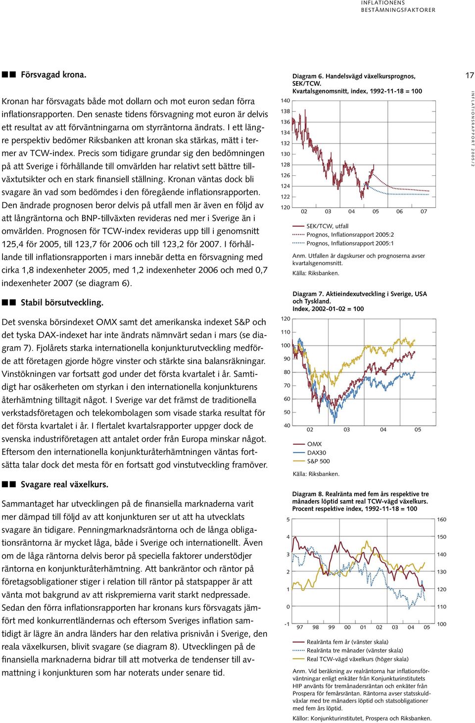 I ett längre perspektiv bedömer Riksbanken att kronan ska stärkas, mätt i termer av TCW-index.