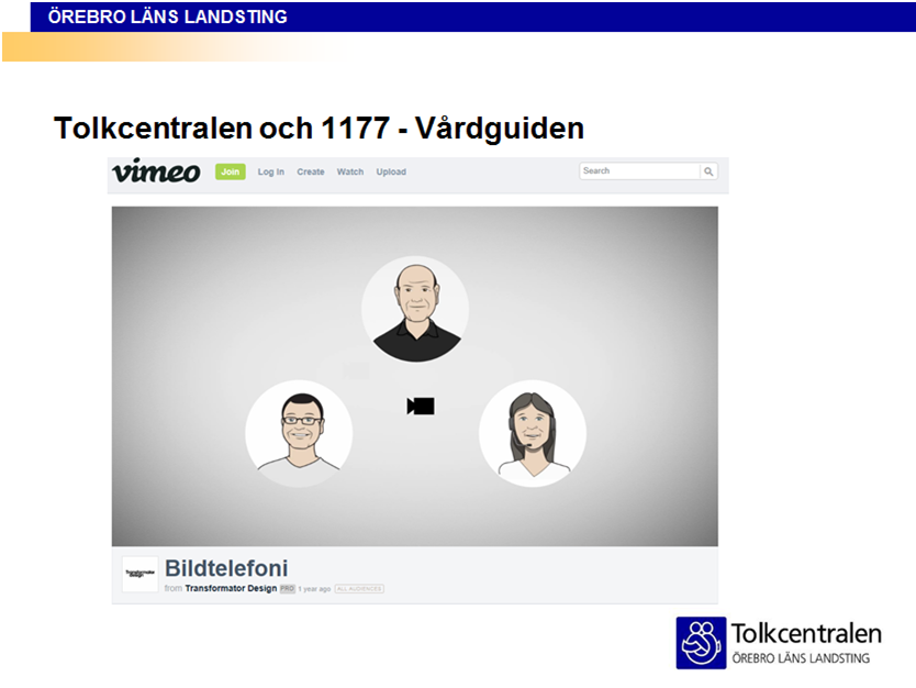 Ett projekt startades under året i syfte att förse sjukvårdsrådgivningen med ljud och bild.