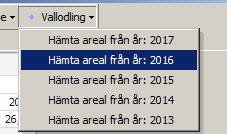 Nytt: Beräkning areal för Vallodlings åtagande När man har miljöåtagande för Vallodling, som startat efter 2015, skall arealen varje enskilt år i 5 års perioden utgå ifrån startårs areal med en