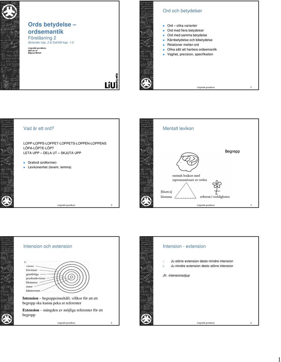 ordsemantik Vaghet, precision, specifikation Lingvistik grundkurs 2 Vad är ett ord?