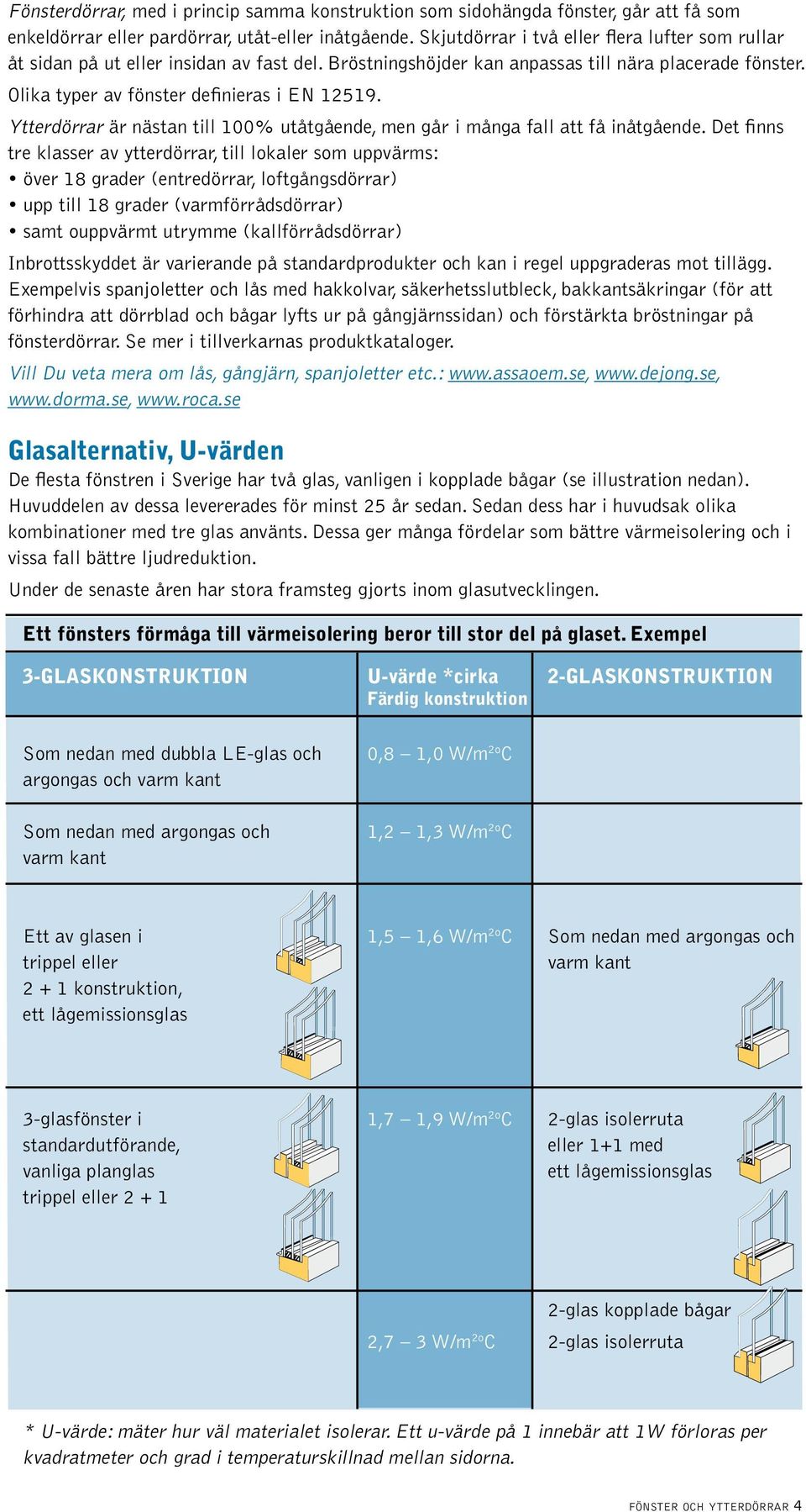 Ytterdörrar är nästan till 00% utåtgående, men går i många fall att få inåtgående.