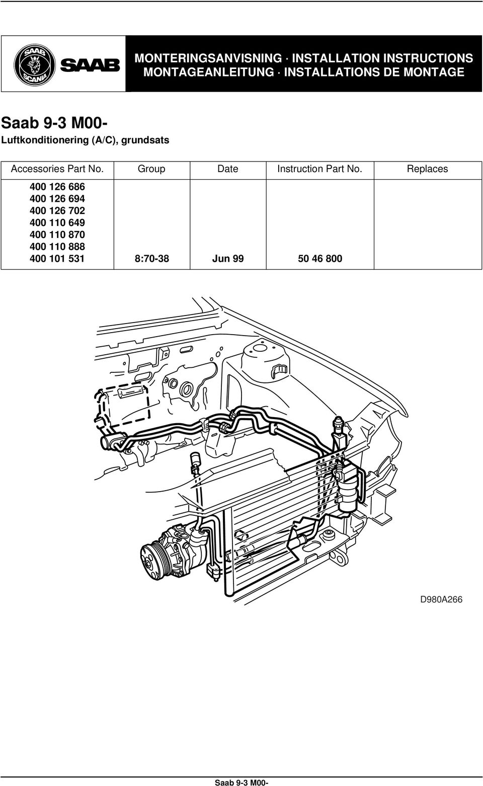 MONTAGE Accessories Part No. Group Date Instruction Part No.