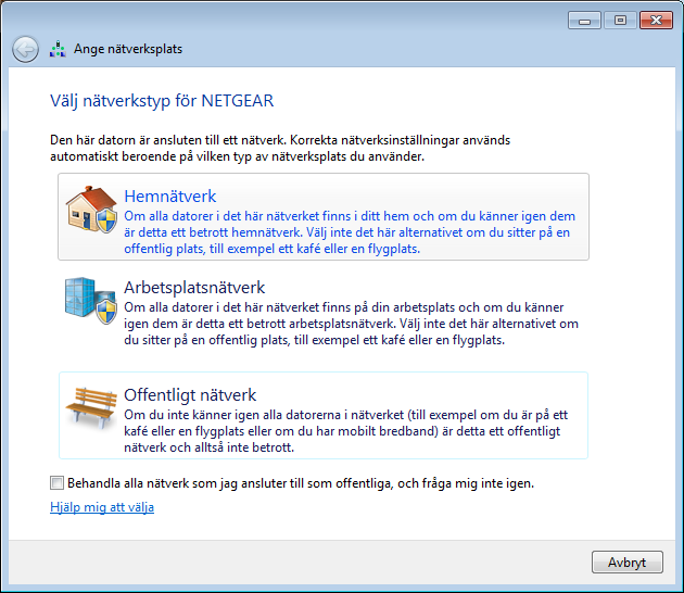 Konfigurera Windows 7 -