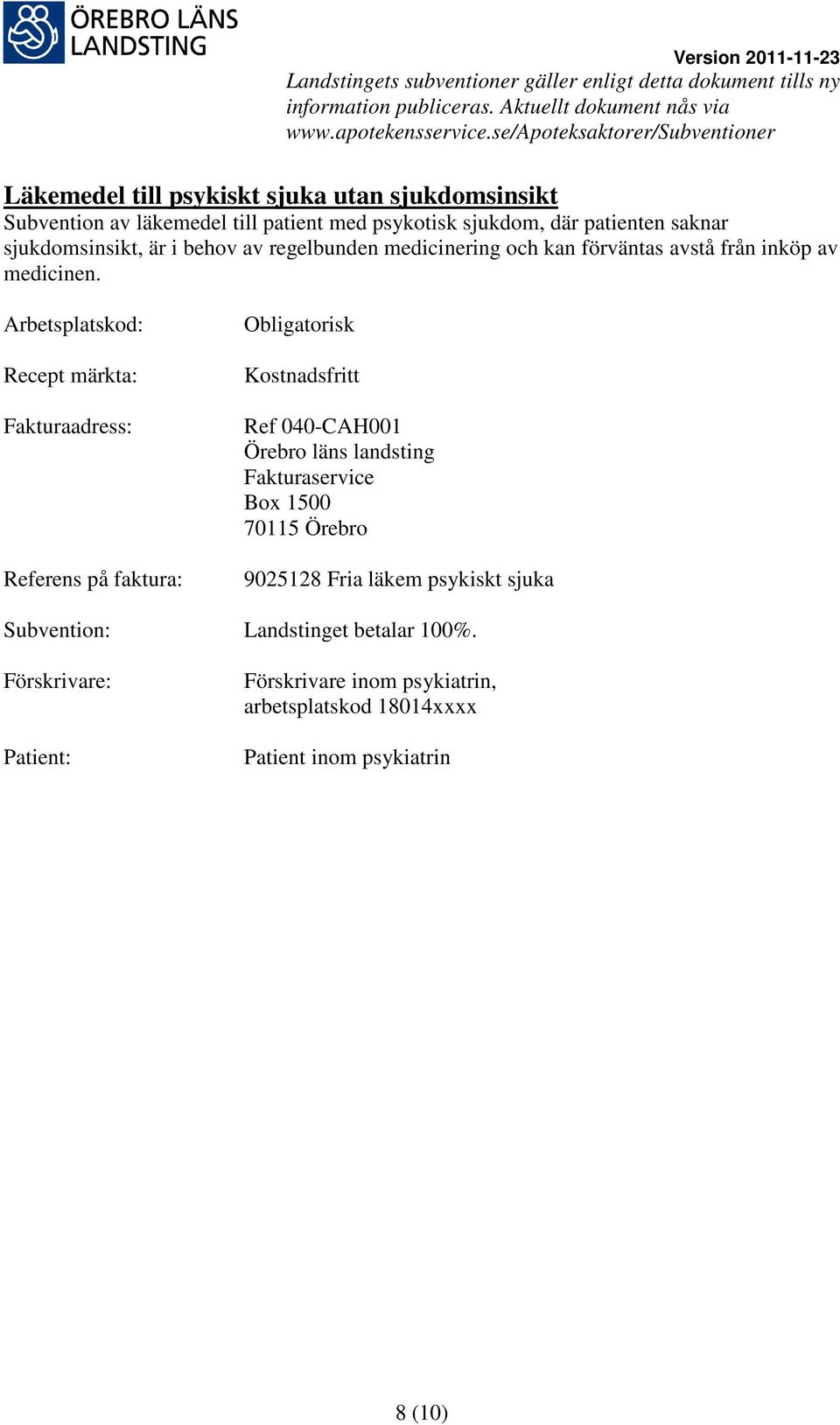 av medicinen.
