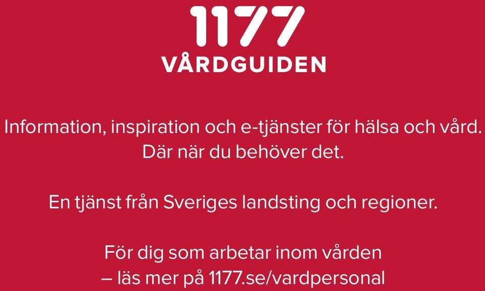 En tjänst från Sveriges landsting och regioner.