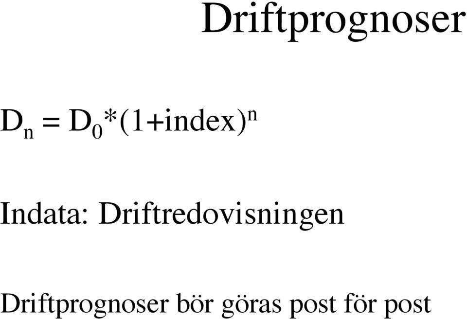 Driftredovisningen