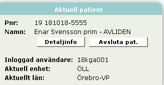 Det finns möjlighet för slutenvården att återta utskrivningsdatum om patienten kommer åter till avdelningen inom ett dygn. Att utskrivningsdatum är återtaget syns på mottagningens inneliggandelista.